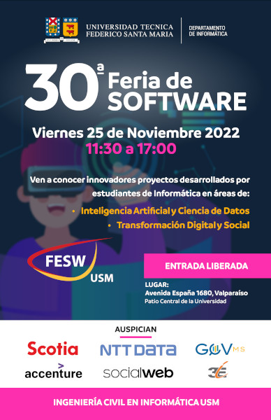 Afiche de la treinta versión de la feria de software