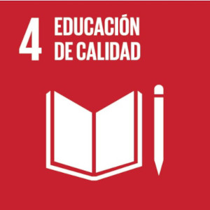 Logo ODS 4 sobre educación de calidad